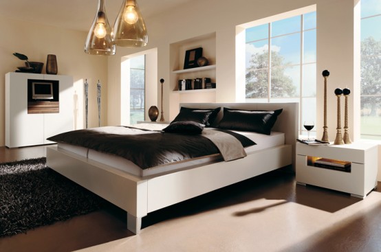 Warm Bedroom Decorating Ideas by Huelsta