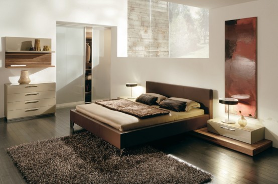 Warm Bedroom Decorating Ideas by Huelsta
